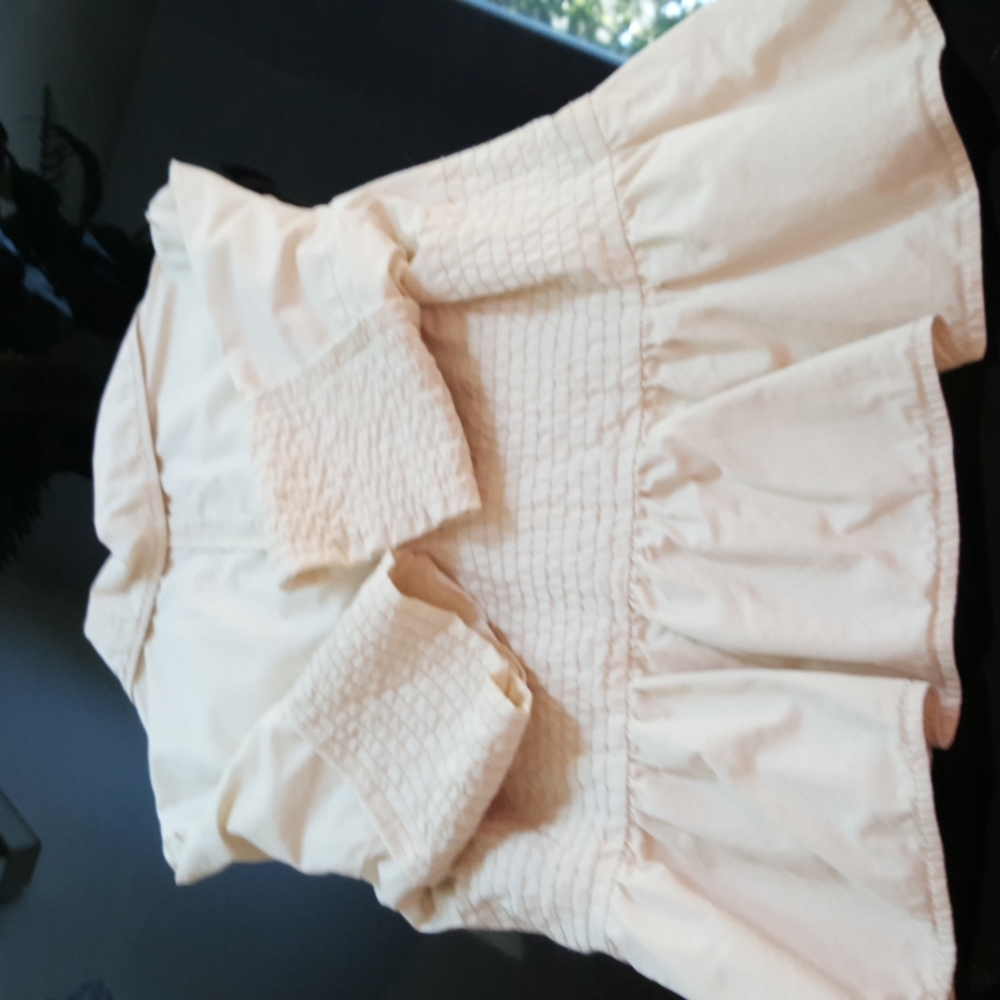 Anthropologie vintage beige size 8r jacket (green thteads) - Picture 2 of 10